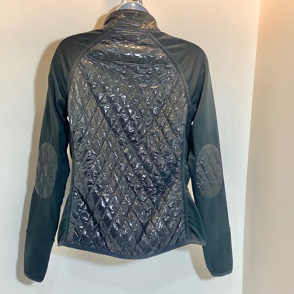 Jacket GGblue Black Quilted Front / Back Sz Small Stretch - Picture 6 of 11